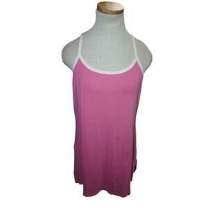 Vintage Y2K Victoria’s Secret Pink White Trim Rhinestone Logo Tank Top Women’s M